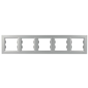 Рамка на 5 мест алюминий Asfora, EPH5800561