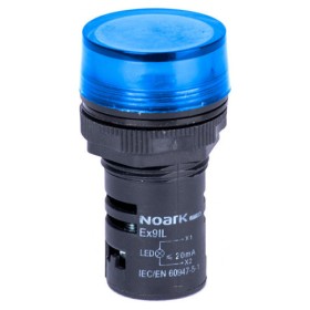 Сигнальний індикатор NOARK Ex9IL 1C b плоский 230В AC синій (105447)