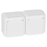 Розетка 2X2К+З Legrand Forix белая