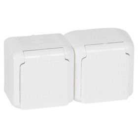 Розетка 2X2К+З Legrand Forix белая