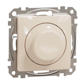 Универсальный поворотный светорегулятор Schneider Electric бежевый SDD112502