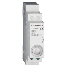 Білий модульний LED індикатор Schrack AZ106804 230В AC