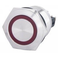 Кнопка Аско-Укрем TYJ 22-271 1NO+1NC 24В с подсветкой красная (A0140010142)