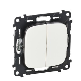 Выключатель 2 клавишный Legrand Valena Allure белый