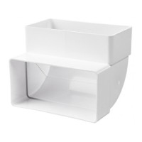 Вертикальне коліно Vents 55х110 для прямокутних повітроводів.