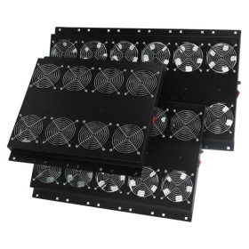 Вентиляторная панель для сервера Mirsan MR.FAN2WT.01 RAL 9005 с 2 вентиляторами (черная)