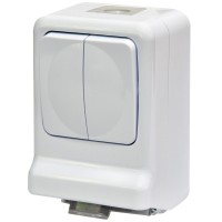 Розетка с выключателем ETI PRV-2 2Р+РЕ IP 44 10/16A 250В