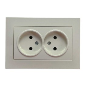 Розетка EL-BI VEGA кремовая 2-я без заземления ( 510-010330-908 )