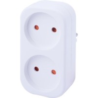 Двухместный разветвитель E.Next e.socket.002.10.2 2P 10А без заземления (s9100052)