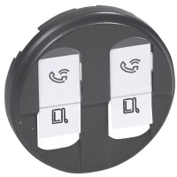Накладка 2хRJ45 розетки Legrand Celiane (067952) (графіт)