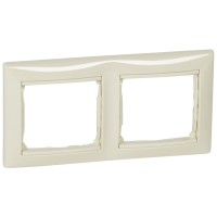 Рамка подвійна Valena горизонтальна слонова кістка