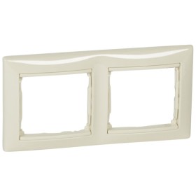 Рамка двойная Valena горизонтальная слоновая кость