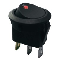 Перемикач TNSy KCD1-8-101EN R/B круглий з підсвічуванням червоний (TNSy5500749)