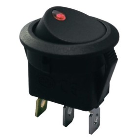 Перемикач TNSy KCD1-8-101EN R/B круглий з підсвічуванням червоний (TNSy5500749)