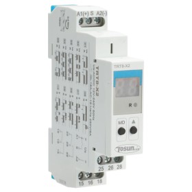 Реле затримки з індикацією TOSUNlux TRT8-X2/A230 16A AC 230B електронне 2 контактні групи (6931934225532)