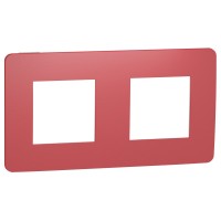 Двопостова рамка Schneider Electric NU280413 (червоний/білий)