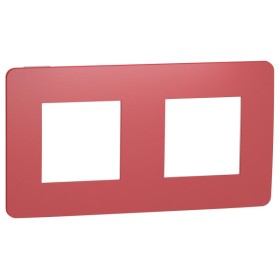 Двопостова рамка Schneider Electric NU280413 (червоний/білий)