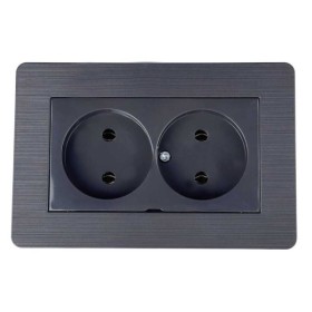 Розетка Nilson Selene антрацит 2-на без заземлення ( 23362524 )