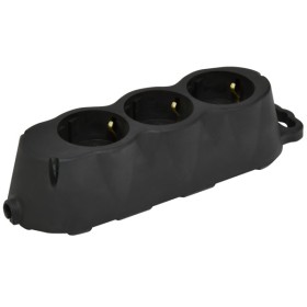 Блок розеток 3-местный ETI ERS-3B 3x2Р+РЕ каучук IP20 черный (4481010)