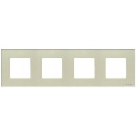 Четырехместная рамка ABB Zenit N2274 CP стекло (жемчуг)