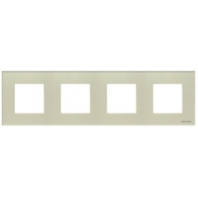 Чотиримісна рамка ABB Zenit N2274 CP скло (перли)