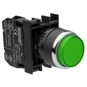 Нажимная кнопка EMAS B100HY выступающая (1НО) зеленая