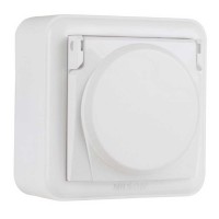 Розетка Nilson Unique біла 1-на з заземленням з кришкою ( 28111018 )