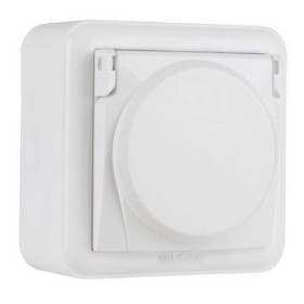Розетка Nilson Unique біла 1-на з заземленням з кришкою ( 28111018 )