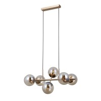 Подвесной светильник, люстра Italux PND-1098-6-HB Molite E14 6x5W IP20 янтарный