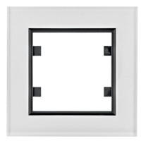 Одномісна рамка Hager WL9010 Lumina-Passion 1Х (біле скло)
