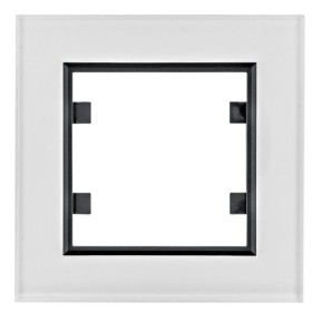 Одномісна рамка Hager WL9010 Lumina-Passion 1Х (біле скло)