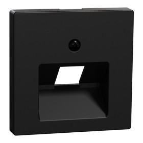 Центральная панель компьютерной розетки Merten System, MEG4521-0403 черная матовая