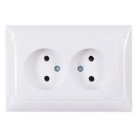 Подвійна розетка TNSy Latina IP20 біла (TNSy5000159)