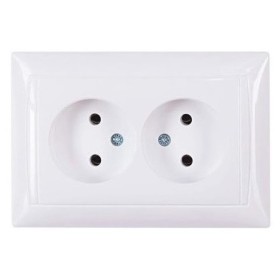 Двойная розетка TNSy Latina IP20 белая (TNSy5000159)