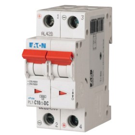 Автоматический выключатель Eaton PL7-C10/2-DC 500В DC 10А C