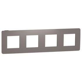 Четырехпостовая рамка Schneider Electric NU280817 (шоколад/антрацит)