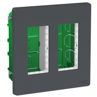 Встановлювальна коробка Schneider Electric NU172454 Unica System+ 2х2 (антрацит)