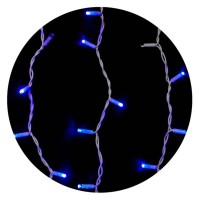 Біла вулична світлодіодна гірлянда Delux EN ICICLE 108LED (90012945) 2x1м 27 миготливих діодів IP44 (синє світло)