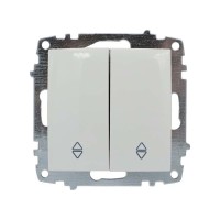Выключатель ELBI ZENA белый 2кл проходний без рамки ( 609-010200-211 )