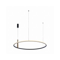 Підвісний світильник, люстра Zuma Line 22808-WOOD Wood Claud Led 1x42W 3000K/4000K/6000K 1750Lm IP20 Чорний