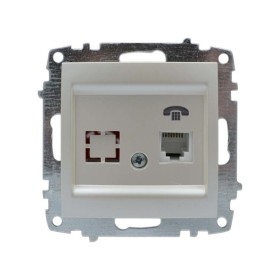 Розетка ELBI ZENA Silverline жемчужина телефонная без рамки ( 609-012500-221 )