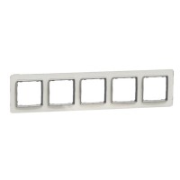 П'ятипостова рамка Schneider Electric Sedna Elements штучне біле скло SDD360805