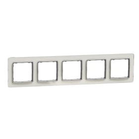 П'ятипостова рамка Schneider Electric Sedna Elements штучне біле скло SDD360805