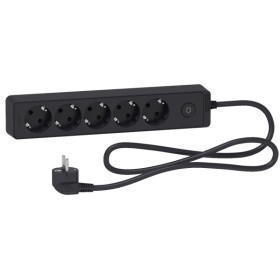 П'ятимісний подовжувач Schneider Electric ST9451B (1,5м) чорний