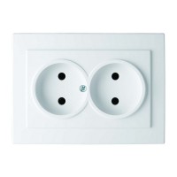 Розетка Nilson Touran біла 2-на без заземлення ( 24111024 )
