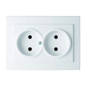 Розетка Nilson Touran біла 2-на без заземлення ( 24111024 )
