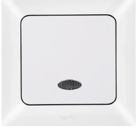 Вимикач 1-клавішний NE-AD ARAS 93-110-01-I з led-підсвіткою білий