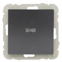 Одноклавішний вимикач Logus 21012 TIS 10АХ 250В з підсвічуванням (сірий)