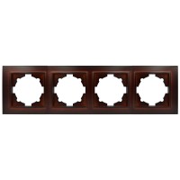 Рамка ELBI ZENA Woodline красное дерево 4-я ( 500-012900-228 )