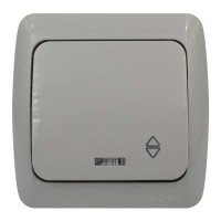 Выключатель EVA серый 1кл проходной с подсветкой IP54 ( 554-011500-210 )